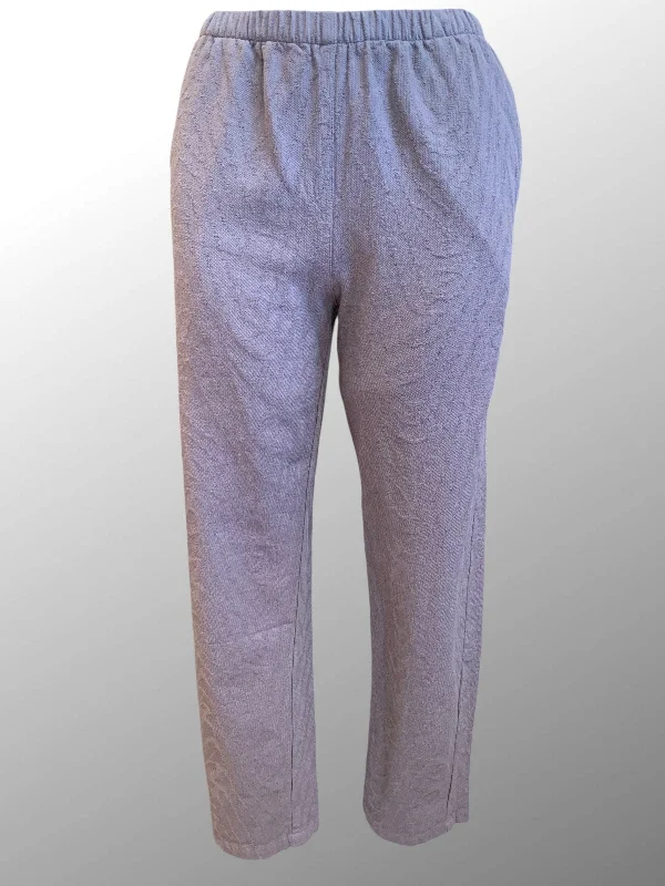 Textured Linen-Blend Pants Elegant Trouser Pants
