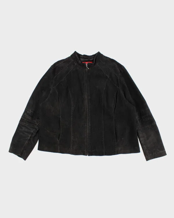 Vintage Y2K B.U.M. Equipment Suede Jacket - M Faux Fur Jacket Real Fur Jacket Shearling Jacket
