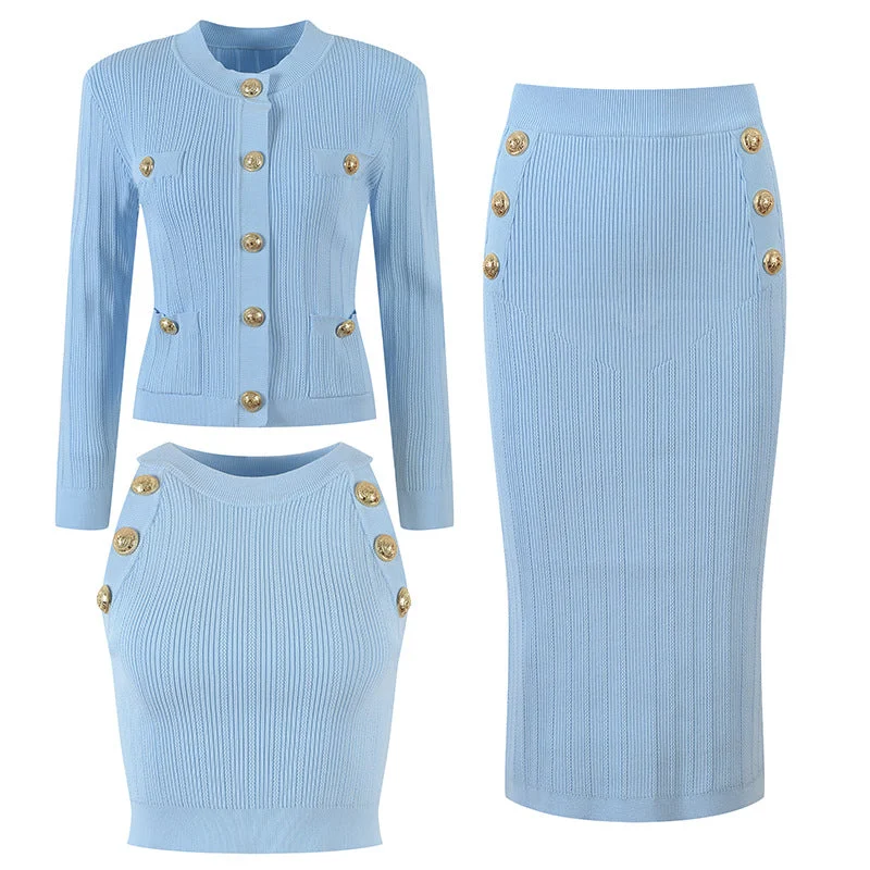 Midi skirt three-piece set lace skirt feminine
