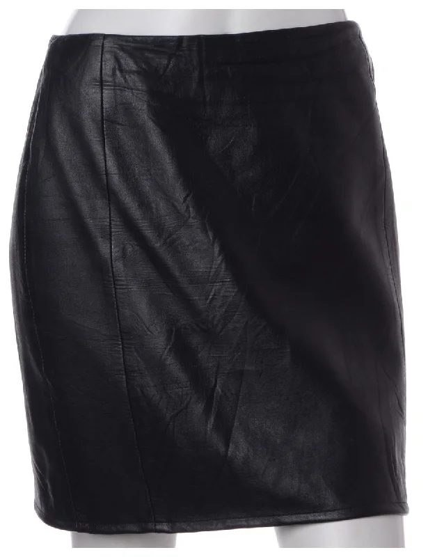 Label Roxy Mini Leather Skirt lace skirt feminine