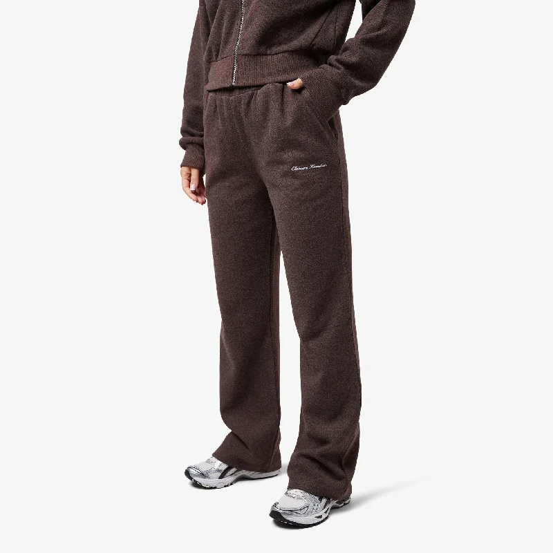 Soft Knit Wide Leg Pant I Coffee Casual Track Pants