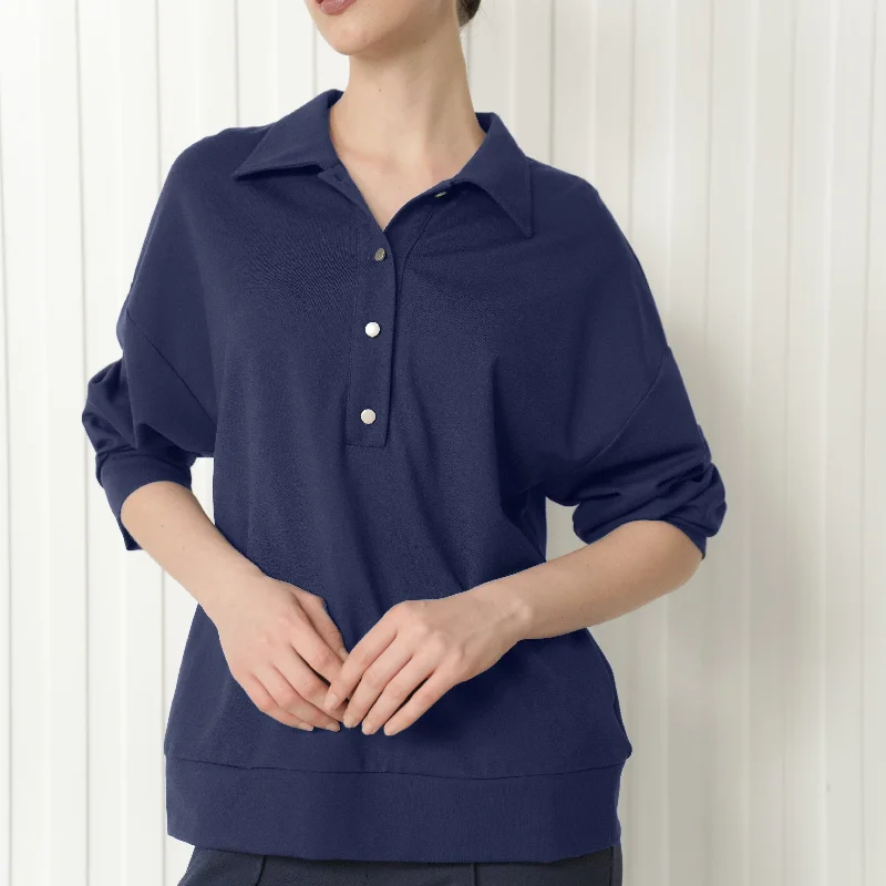 Gika Long Sleeve Sweater Cashmere Blend Cotton Blend Poly Blend