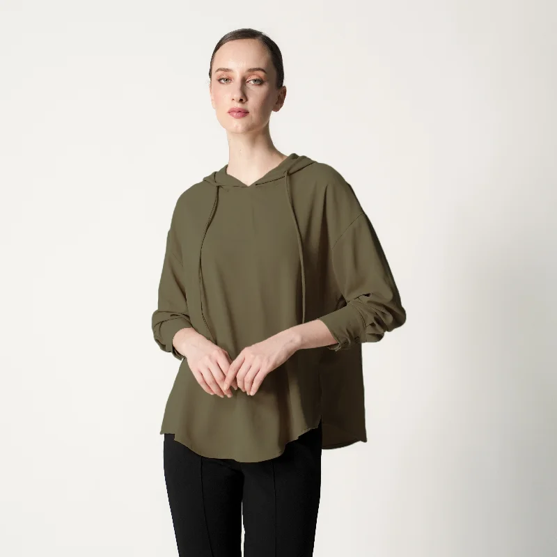 Visha Crepe Sweater Top Chenille Blend Fleece Blend Nylon Blend