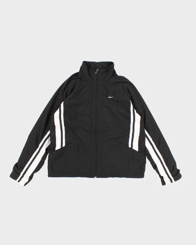 Womens Black Nike Sports Jacket - L Tailored Jacket Straight Jacket A-Line Jacket