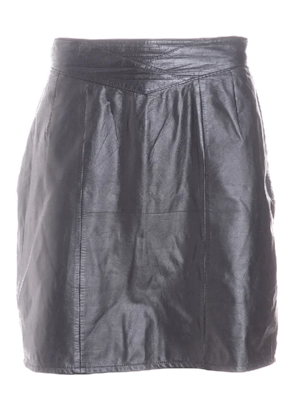 Label Roxy Mini Leather Skirt denim skirt classic