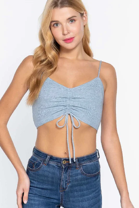 Sweater Knit Crop Cami Top Slim Fit Regular Fit Oversized