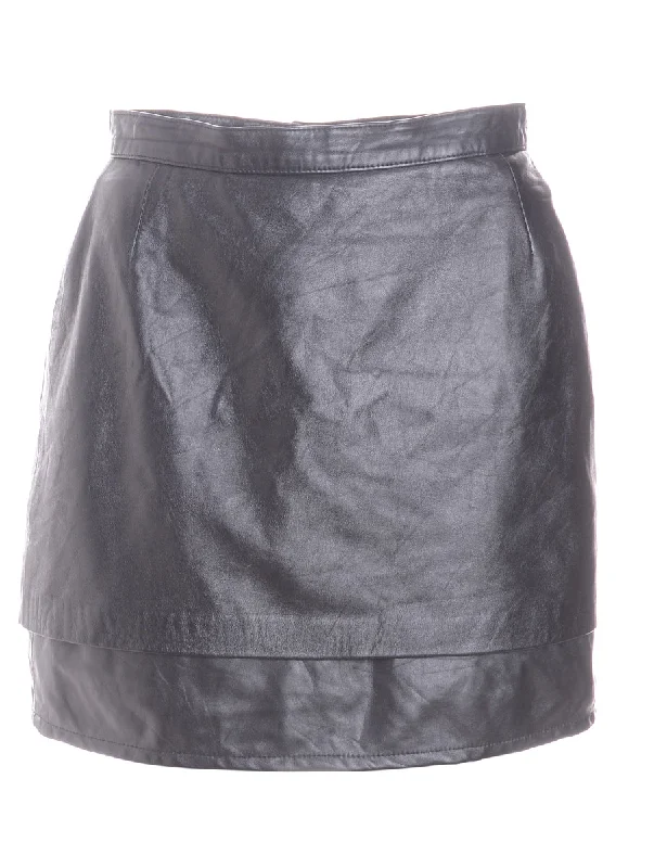 Label Roxy Mini Leather Skirt velvet skirt plush