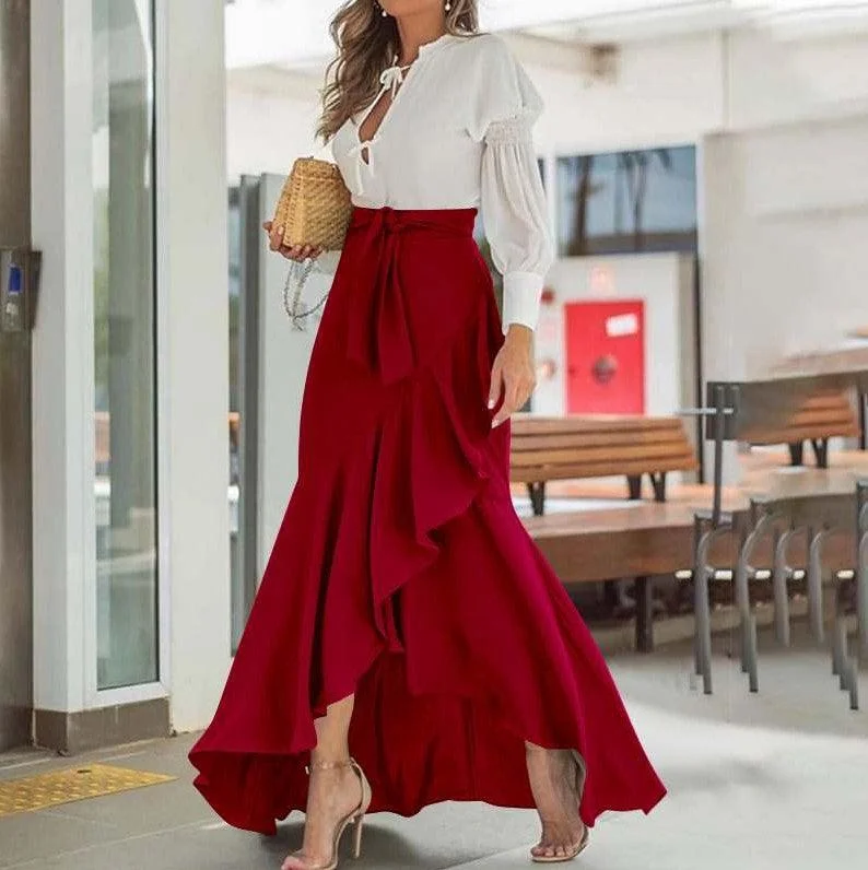 Irregular Skirt With High cotton skirt soft