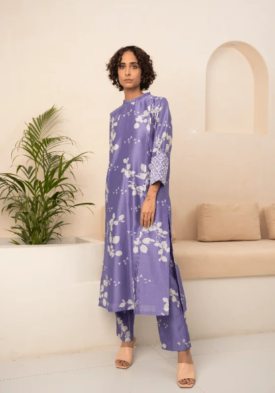 Twilight Floral Printed Tunic And Pant Set Cozy Lounge Pants
