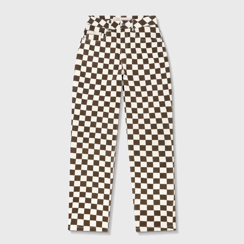 The Journey Chess Pants - Brown Classic Cropped Pants