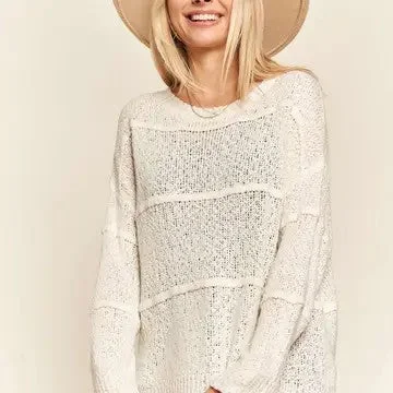 A Step At A Time Ivory Patch Detail Sweater Top Cotton Fabric Linen Fabric Terry Fabric A Step At A Time Ivory Patch Detail Sweater Top Cotton Fabric Linen Fabric Terry Fabric
