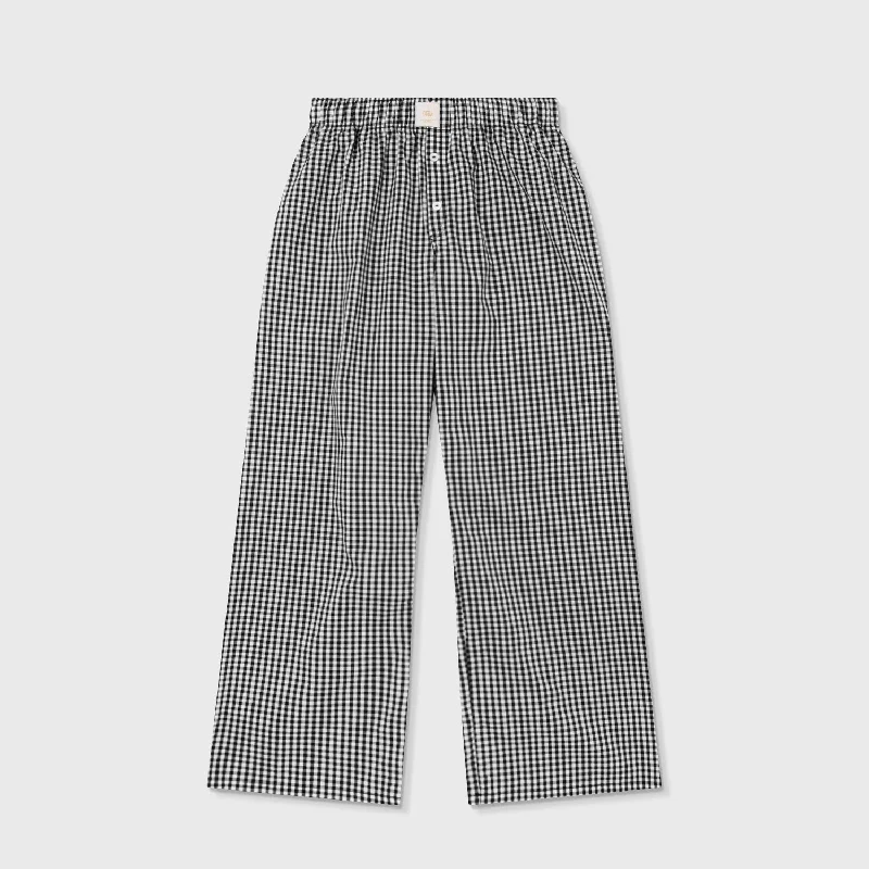 Chess Boxer Pants - Black Elegant Wool Trousers