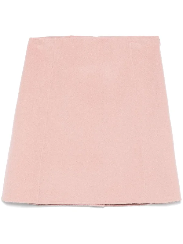 wool mini skirt leather skirt bold