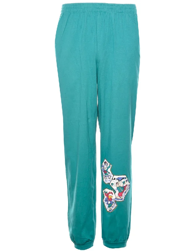 Mickey Mouse 1990s Track Pants - W25 L29 Comfortable Cargo Pants