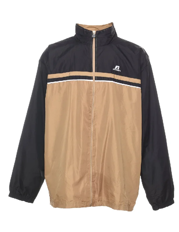 Russell Athletic Two-Tone Black & Tan Jacket - XL Insulated Jacket Fitted Jacket Loose Jacket Russell Athletic Two-Tone Black & Tan Jacket - XL Insulated Jacket Fitted Jacket Loose Jacket