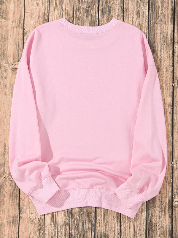 Casual Pink Sweater Fleece Fabric Down Fabric Feather Fabric
