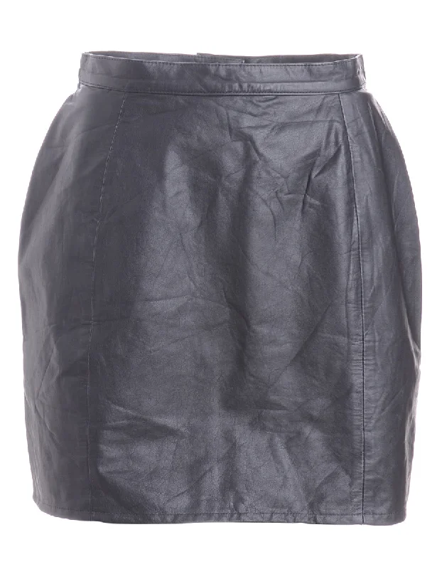 Label Roxy Mini Leather Skirt linen skirt relaxed