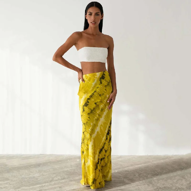 AVA MAXI SKIRT - GOLDEN summer skirt style