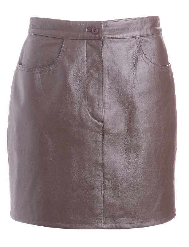 Label Roxy Mini Leather Skirt lace skirt elegant