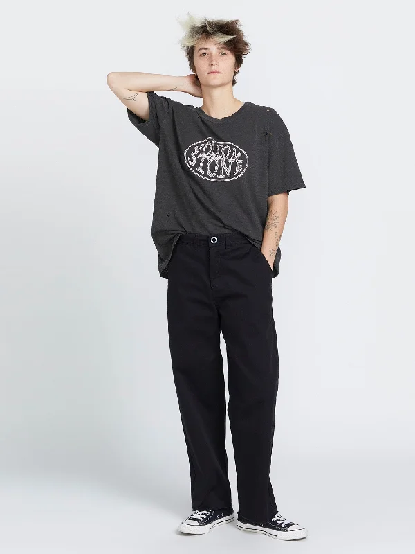 Thisthatthem Skate Pants - Black Comfy High-Waist Jeans