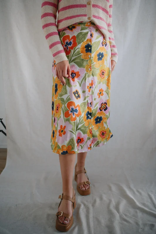 The Celly Spicy Garden Skirt by FRNCH cashmere skirt fine