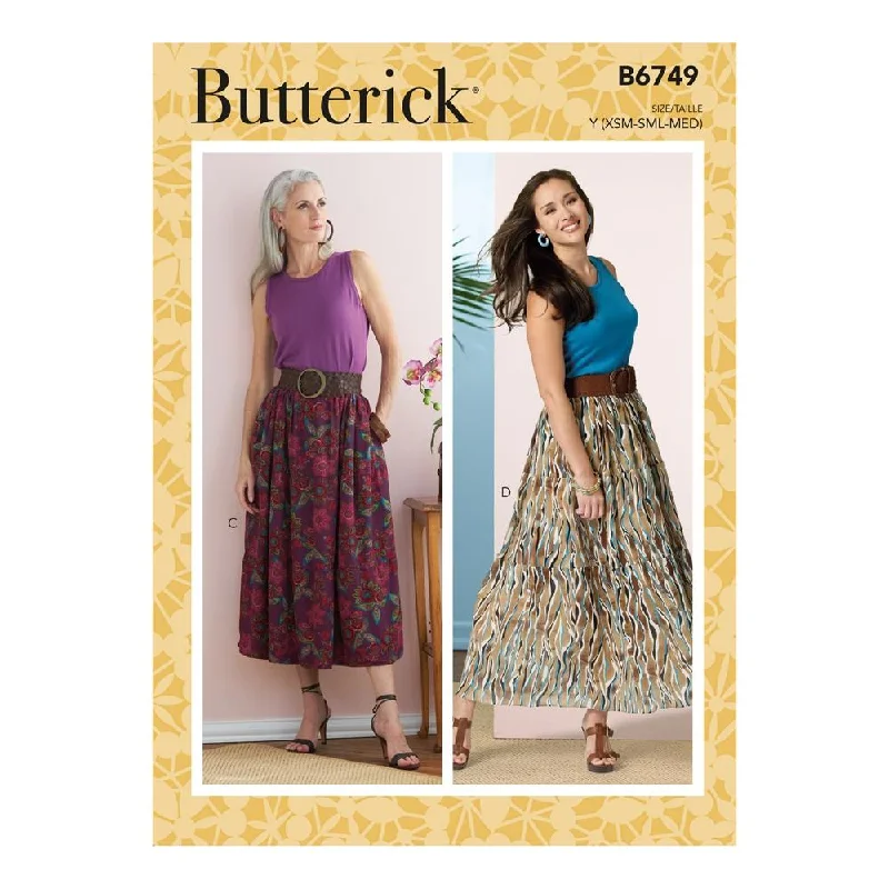 Butterick Pattern B6749 Misses' Gathered-Waist Skirts tulle skirt dreamy