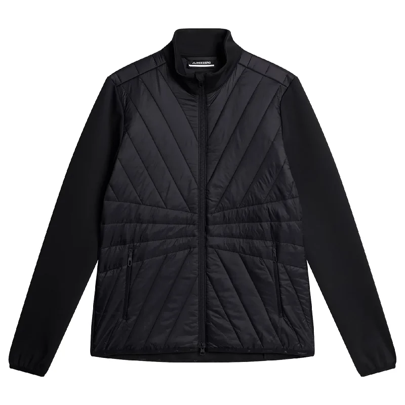 Womens Holma Quilt Hybrid Jacket Black - SS25 Print Jacket Jacquard Jacket Patchwork Jacket