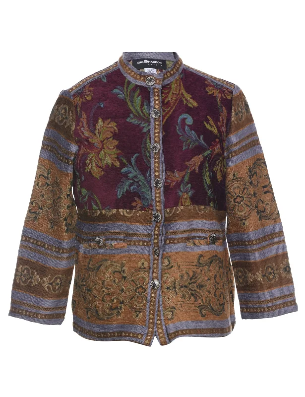 Sag Harbor Tapestry Jacket - L Trench Coat Raincoat Waterproof Jacket