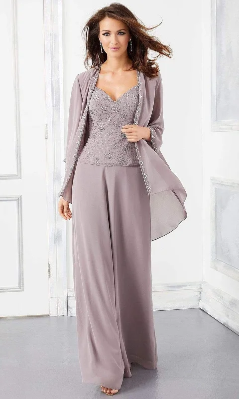 MGNY By Mori Lee - Three Piece Pant Suit 72303SC Comfy Athletic Pants