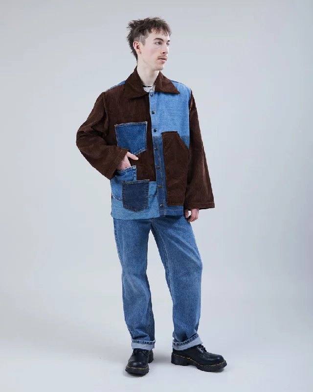 Rokit Originals Reworked Denim Unisex Jacket - M Herringbone Jacket Checkered Jacket Solid Jacket Rokit Originals Reworked Denim Unisex Jacket - M Herringbone Jacket Checkered Jacket Solid Jacket