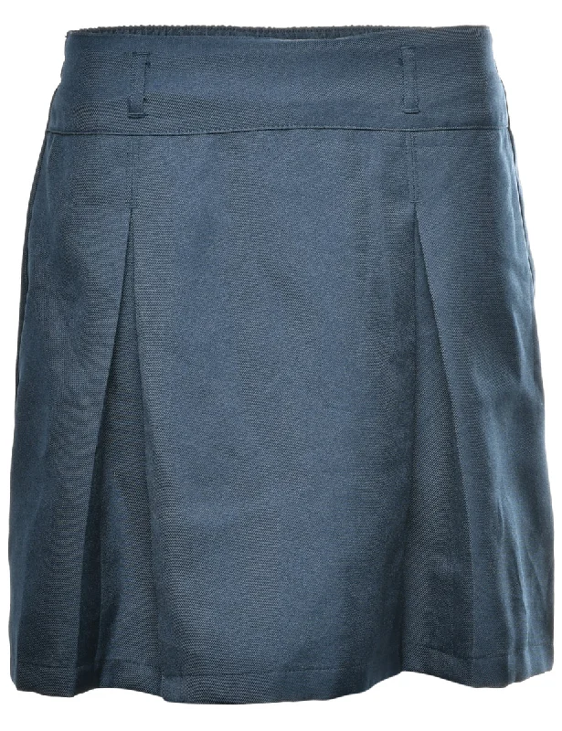 Navy A-line Skirt - M asymmetrical skirt cut