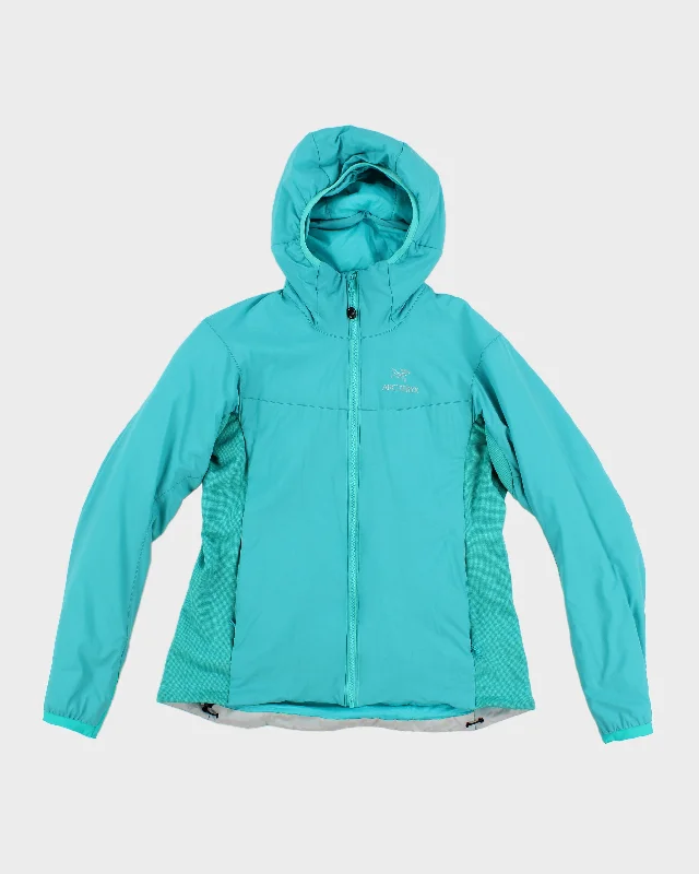 Womens Turquoise Arc'teryx Hooded Winter Jacket - L Satin Jacket Silk Jacket Chiffon Jacket Womens Turquoise Arc'teryx Hooded Winter Jacket - L Satin Jacket Silk Jacket Chiffon Jacket