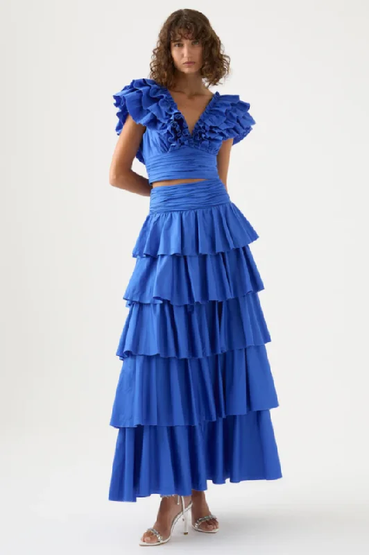 Eleni Tiered Maxi Skirt Set lace skirt delicate