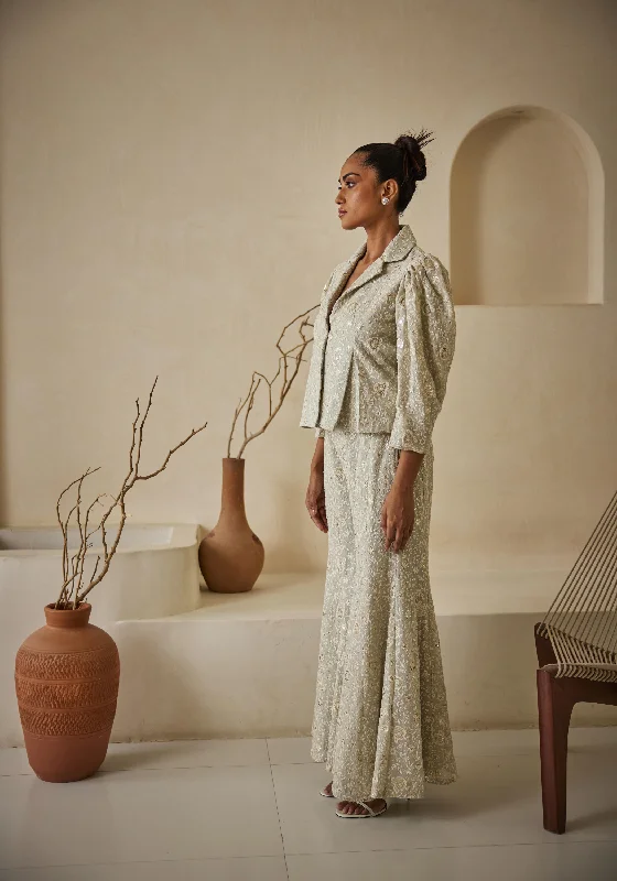 Chikankari Bootcut Pants Formal Slim Pants