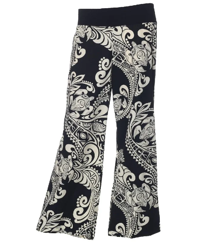 Palazzo Wide-Leg Pants Tribal Polynesian Formal Wide-Leg Pants
