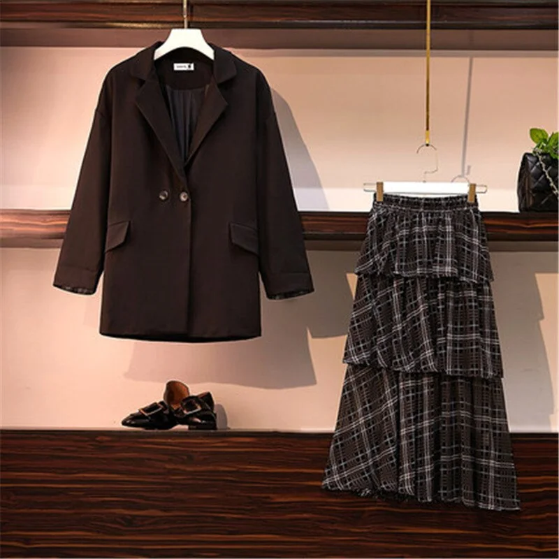 Casual Plus Size Women's Clothing 2022 Spring Autumn Blazers Jackets Women Plaid Skirts + Blazer Coats 2 two-piece Suit B143 Snapped Jacket Toggled Jacket Drawstring Jacket Casual Plus Size Women's Clothing 2022 Spring Autumn Blazers Jackets Women Plaid Skirts + Blazer Coats 2 two-piece Suit B143 Snapped Jacket Toggled Jacket Drawstring Jacket