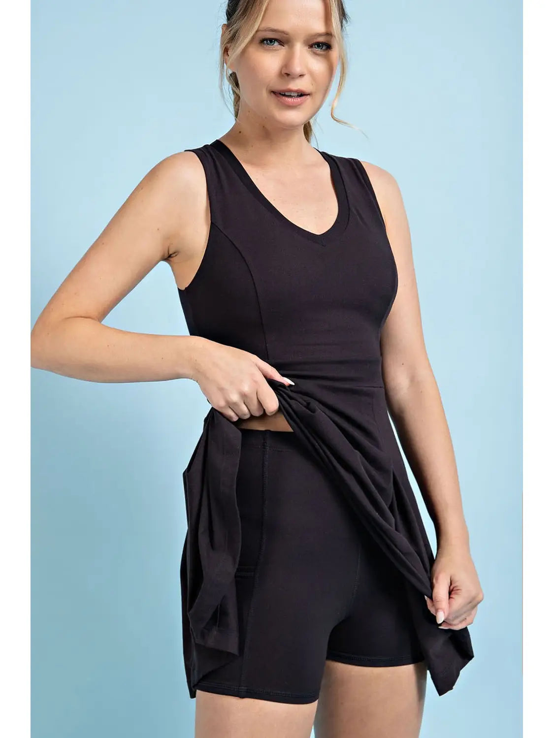Butter V Neck Golf Dress and Pants Soft Wool Pants