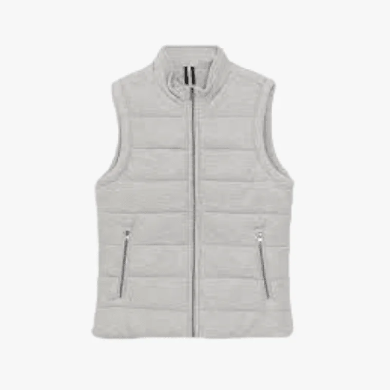 Jeep Ladies Puffer Gilet Jacket Light Grey Satin Jacket Silk Jacket Chiffon Jacket